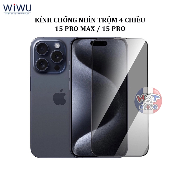 Kính chống nhìn trộm 4 chiều WiWU 360 iPrivacy 15 Pro Max 15 Pro
