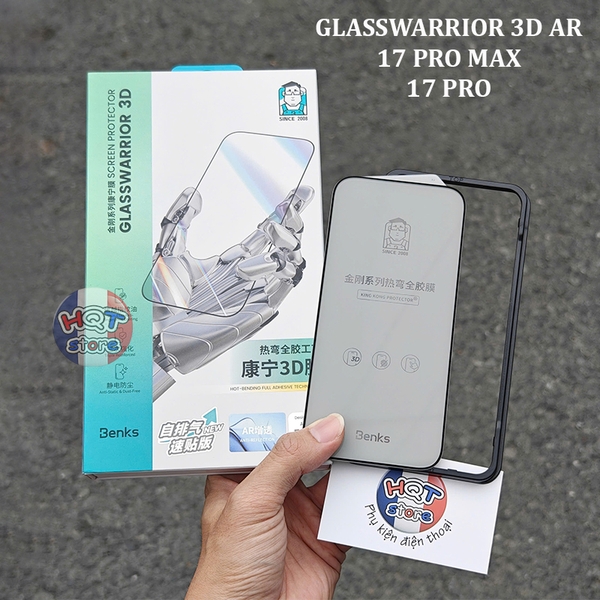 Kính chống chói Benks GlassWarrior 3D AR iPhone 17 Pro Max / 17 Pro