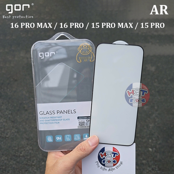Kính chống chói GOR AR iPhone 16 Pro Max / 16Pro / 15 Pro Max / 15Pro