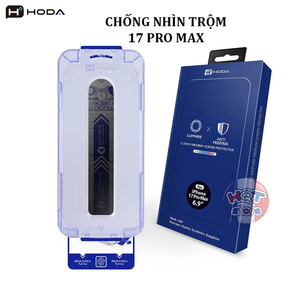 Kính chống nhìn trộm HODA SAPPHIRE ANTI-PEEPING iPhone 17 Pro Max
