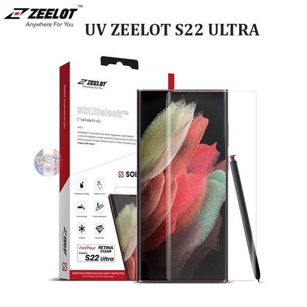 Kính cường lực full keo UV ZEELOT cho Samsung S22 Ultra chính hãng