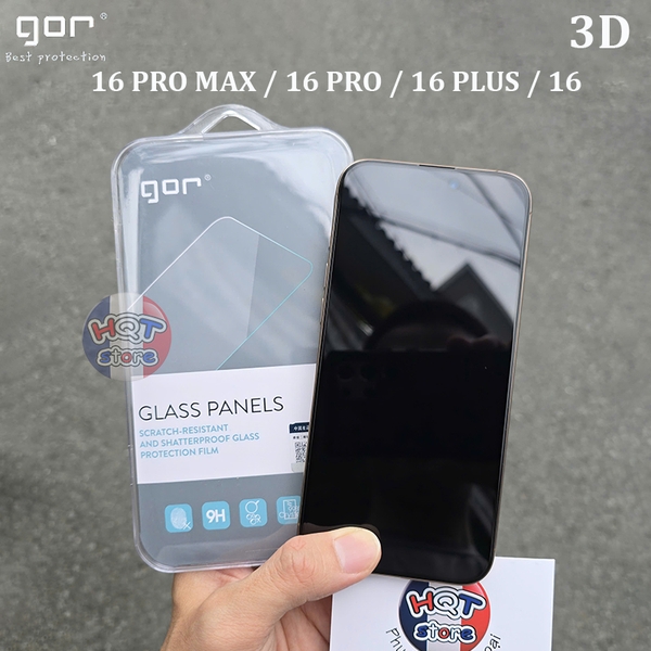 Kính cường lực full màn hình Gor 3D IPhone 16 Pro Max 16Pro 16 Plus 16