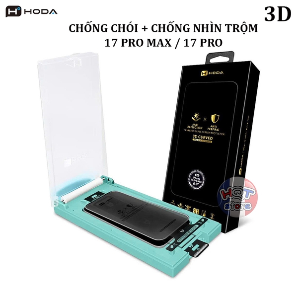 Kính cường lực HODA 3D 2in1 ANTI-PEEPING + AR IPhone 17 Pro Max 17 Pro
