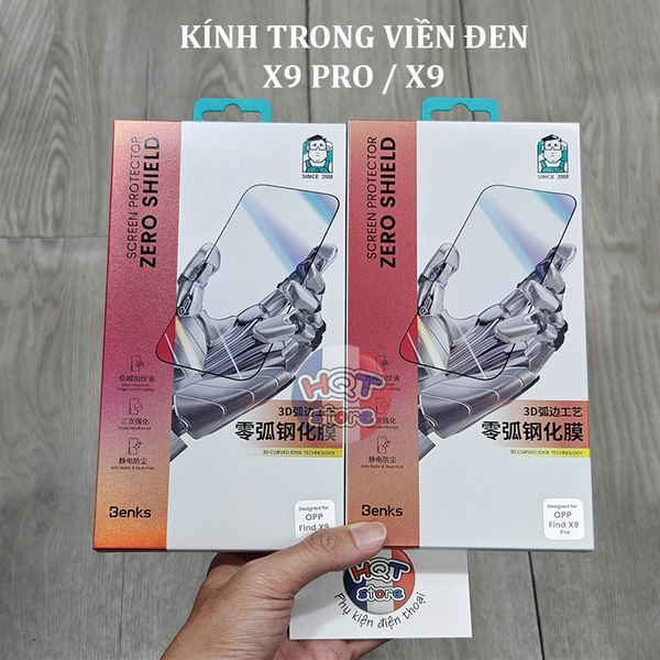 Kính cường lực màn hình Benks 3D Zero Shield OPPO Find X9 Pro / X9