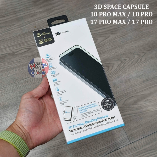 Kính dán máy HODA 3D Space Capsule cho iPhone 18 Pro Max 17