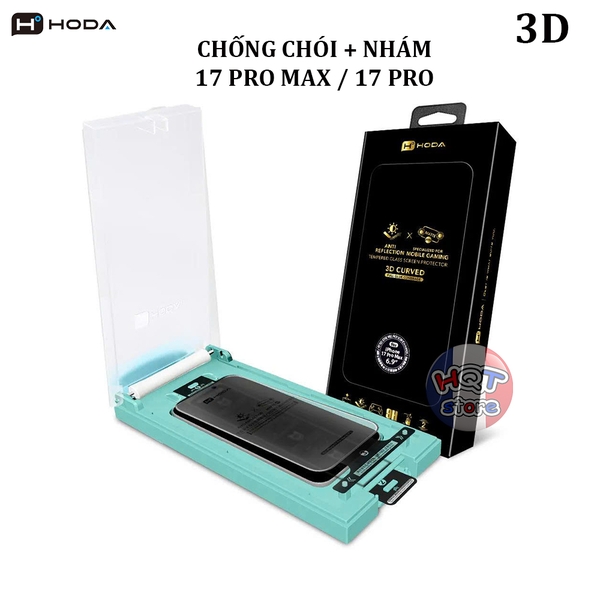 Kính HODA 3D 2in1 AR Matte Chống Chói iPhone 17 Pro Max / 17 Pro