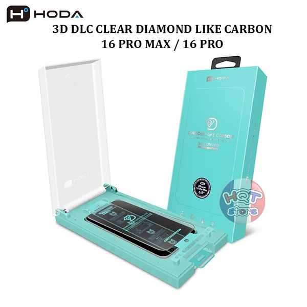 Kính HODA 3D DLC CLEAR Diamond Like Carbon iPhone 16 Pro Max / 16 Pro