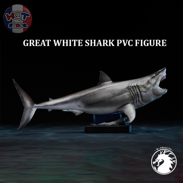 Mô hình Cá Mập Trắng Khổng Lồ Great White Shark W-Dragon tỉ lệ 1/18 32cm