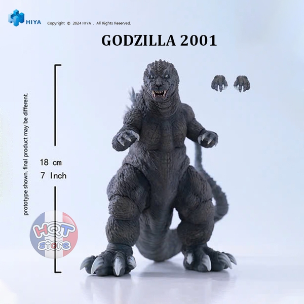 Mô hình Godzilla 2001 Action Figure HIYA Godzilla Mothra King Ghidorah
