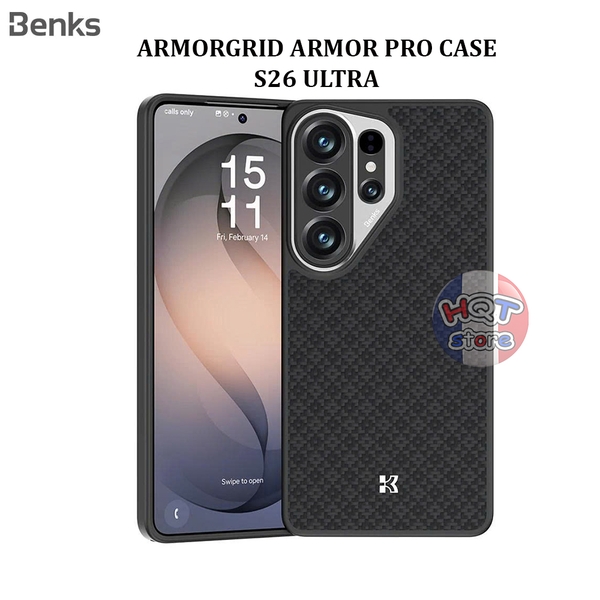 Ốp carbon Benks ArmorGrid ArmorPro Y1 Case Samsung S26 Ultra