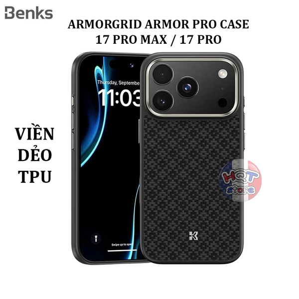 Ốp carbon Benks ArmorGrid ArmorPro Y2 Case iPhone 17 Pro Max / 17 Pro