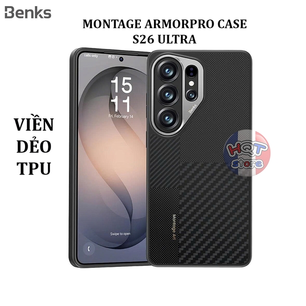 Ốp carbon Benks Montage ArmorPro Y3 Case Samsung S26 Ultra