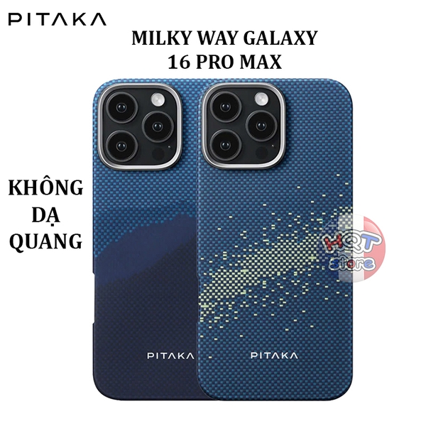 Ốp carbon PITAKA Milky Way Galaxy Case IPhone 16 Pro Max ko phát sáng