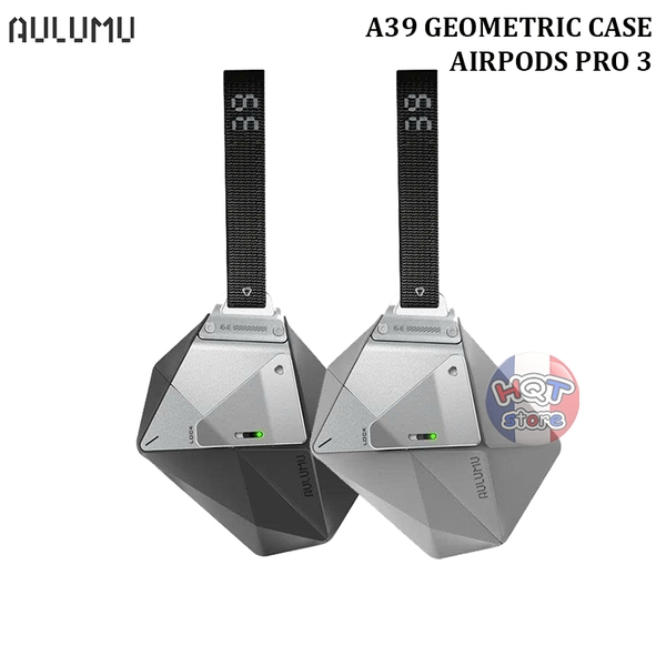 Ốp chống sốc Aulumu A39 Geometric Case AirPods Pro 3 Lock & Lanyard