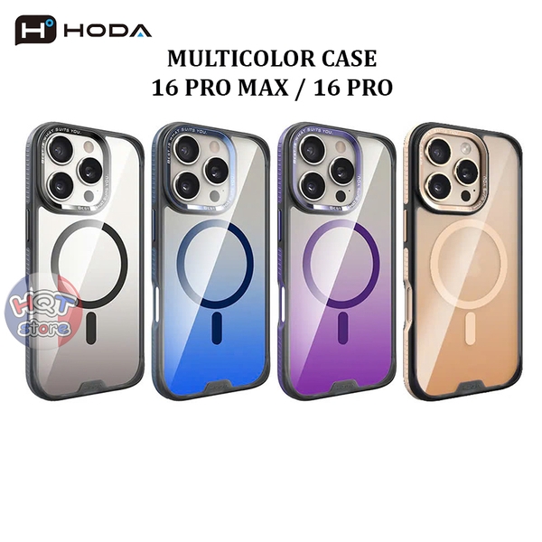 Ốp chống sốc HODA Multicolor Case Magsafe cho IPhone 16 Pro Max 16 Pro