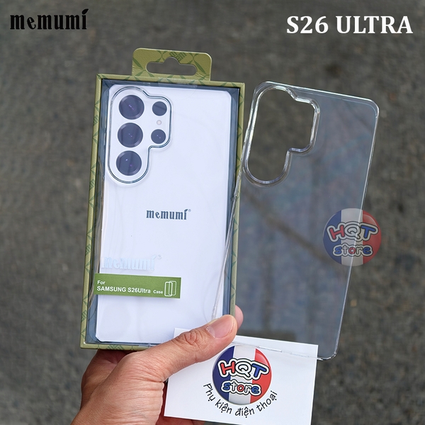 Ốp cứng mỏng trong Memumi Clear Samsung S26 Ultra