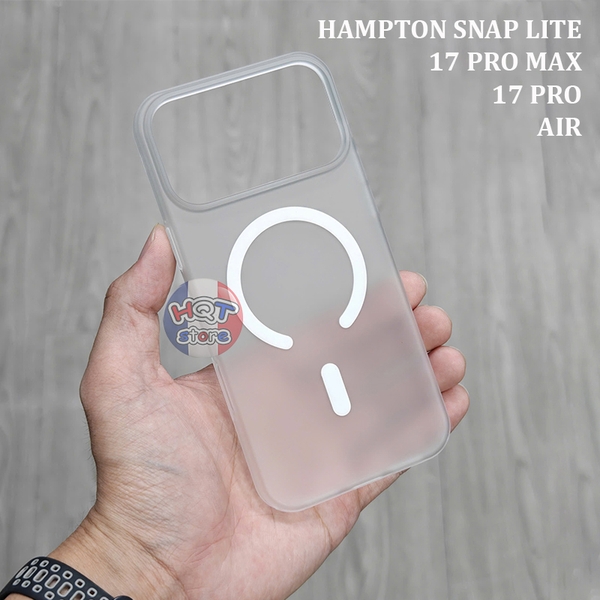 Ốp cứng nhám ZAGG Hampton Snap Lite Case iPhone 17 Pro Max 17 Pro Air