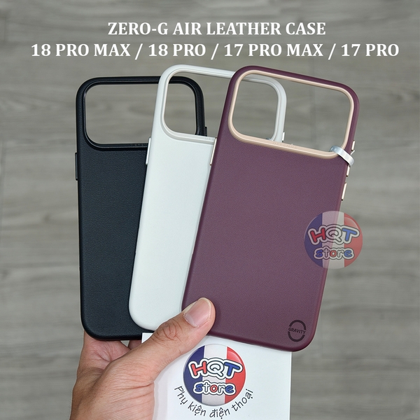 Ốp da Defense Zero-G Air Leather Case iPhone 18 Pro Max / 17