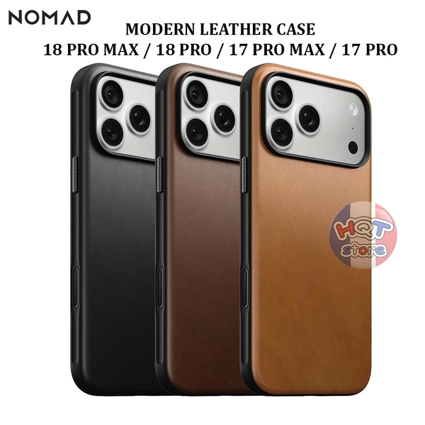 Ốp da Nomad Modern Leather Case cho iPhone 18 Pro Max / 17
