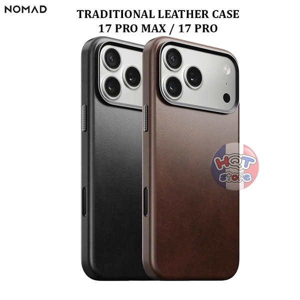 Ốp da Nomad Traditional Leather Case (Horween) iPhone 17 Pro Max 17Pro