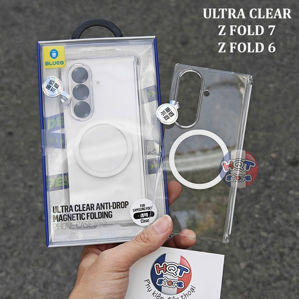 Ốp lưng 1 mảnh PC cứng trong BlueO Ultra Clear cho Z Fold 7 / Fold 6