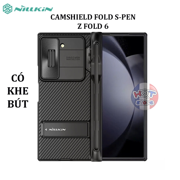 Ốp lưng camera Nillkin Camshield Fold S-Pen Z Fold 6 khe bút và giá đỡ