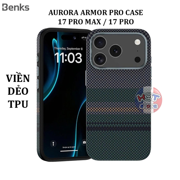 Ốp lưng carbon Benks Aurora ArmorPro Y1 Case iPhone 17 Pro Max / 17Pro