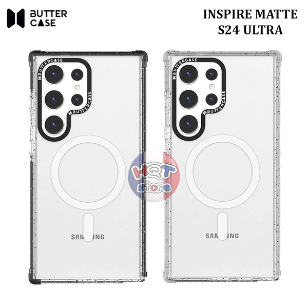 Ốp lưng chống sốc nhám trong ButterCase Inspire Matte Series S24 Ultra