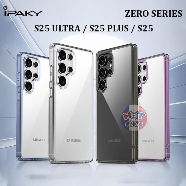 Ốp lưng chống sốc trong suốt iPaky Zero cho S25 Ultra / S25 Plus / S25