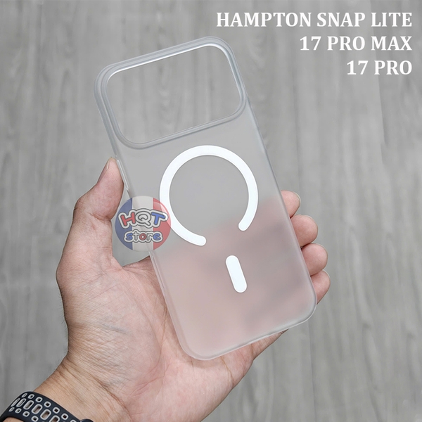 Ốp lưng cứng nhám ZAGG Hampton Snap Lite Case iPhone 17 Pro Max 17Pro