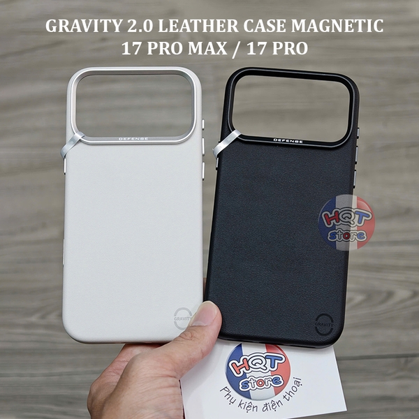 Ốp lưng da Defense Gravity 2.0 Leather Case iPhone 17 Pro Max / 17Pro