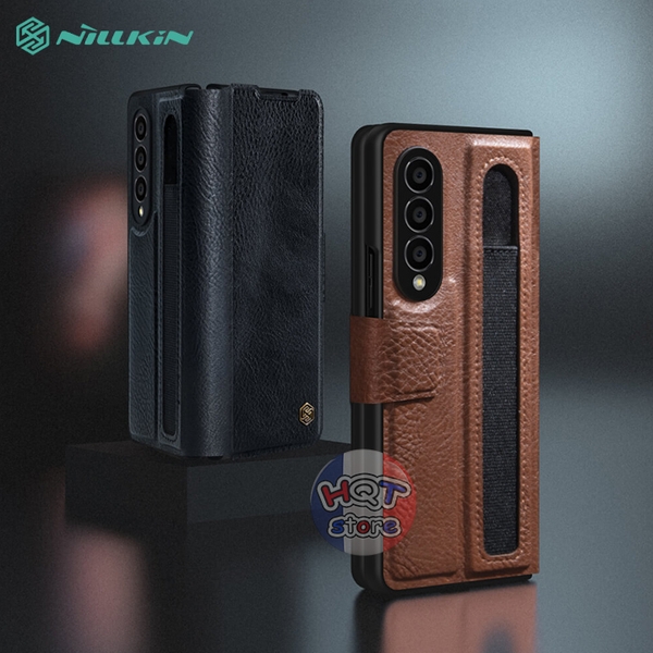 Ốp lưng da Nillkin Aoge Leather Case Z Fold 4 5G có tích hợp khe bút