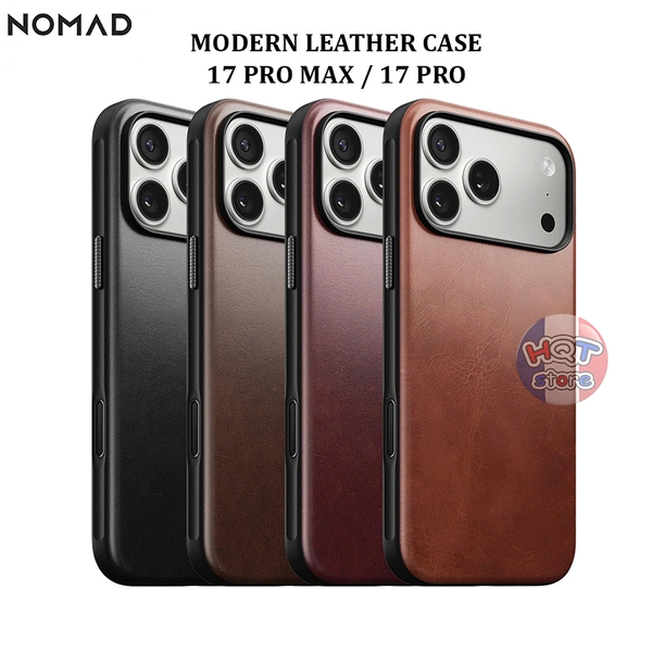 Ốp lưng da Nomad Modern Leather Case (Horween) iPhone 17 Pro Max 17Pro