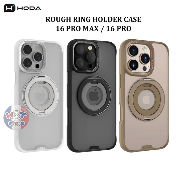 Ốp lưng HODA Rough Case 360 Ring Holder Stand IPhone 16 Pro Max 16 Pro
