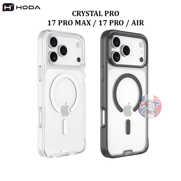 Ốp lưng kính HODA Crystal Pro Case iPhone 17 Pro Max / 17 Pro / Air