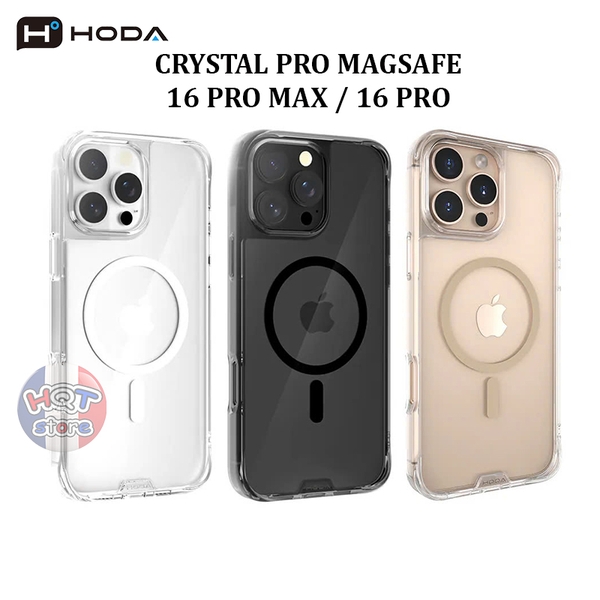 Ốp lưng kính HODA Crystal Pro Magsafe iPhone 16 Pro Max / 16 Pro