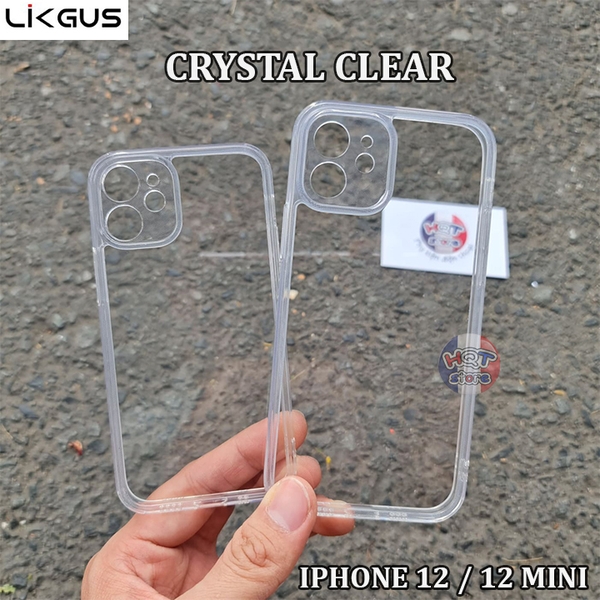 Ốp lưng kính trong suốt Likgus Crystal cho IPhone 12 / 12 Mini
