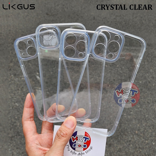 Ốp lưng kính trong suốt Likgus Crystal IPhone 14ProMax 14Pro 14Plus 14