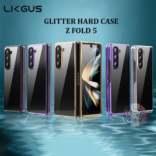 Ốp lưng mỏng trong suốt viền màu Likgus Glitter Case Samsung Z Fold 5