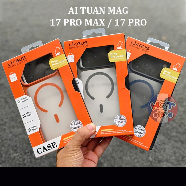 Ốp lưng nhám Likgus AI Tuan Mag cho iPhone 17 Pro Max / 17 Pro