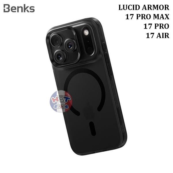 Ốp lưng nhám mờ Benks Lucid Armor cho IP 17 Pro Max / 17 Pro / 17 Air