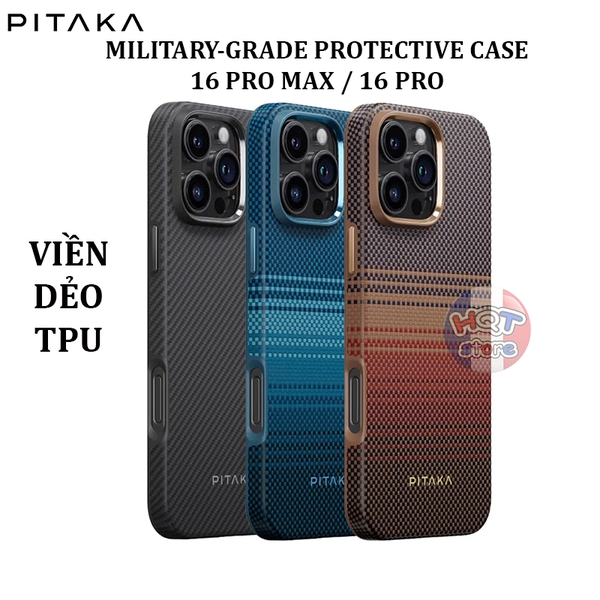 Ốp lưng PITAKA Military-Grade Protective Case iPhone 16 Pro Max 16 Pro