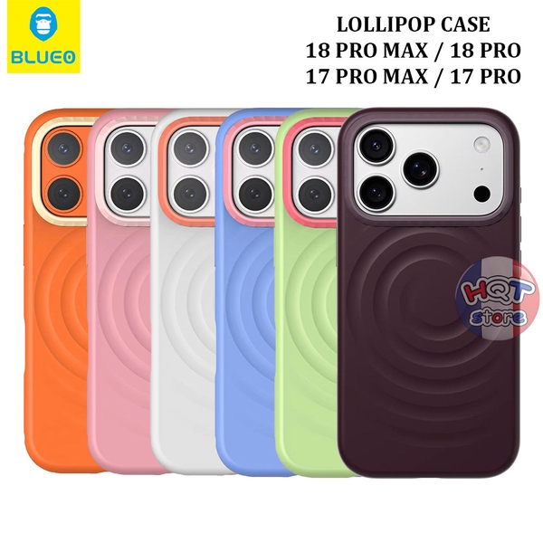 Ốp lưng silicon BlueO Lollipop cho iPhone 18 Pro Max 17 Pro Max