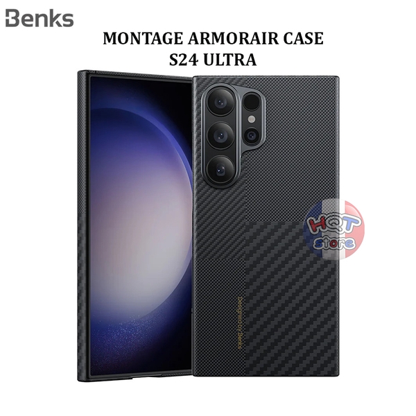 Ốp lưng sợi carbon 600D Benks Montage ArmorAir Case Samsung S24 Ultra