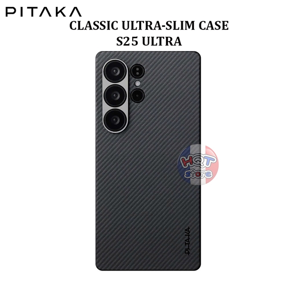 Ốp lưng sợi carbon 600D PITAKA Classic Ultra-Slim Case cho S25 Ultra