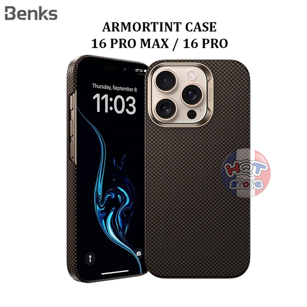 Ốp lưng sợi carbon Benks ArmorTint Case IPhone 16 Pro Max 16 Pro