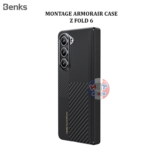 Ốp lưng sợi carbon Benks Montage ArmorAir Case Z Fold 6 siêu mỏng nhẹ