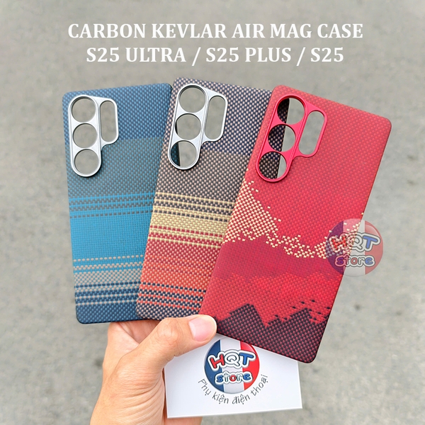 Ốp lưng sợi Carbon Kevlar Air Mag Case cho S25 Ultra / S25 Plus / S25