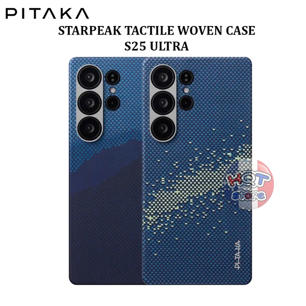 Ốp lưng sợi carbon PITAKA StarPeak Tactile Woven Case cho S25 Ultra mỏng nhẹ