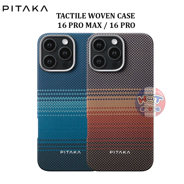 Ốp lưng sợi carbon PITAKA Tactile Woven Case iPhone 16 Pro Max / 16Pro